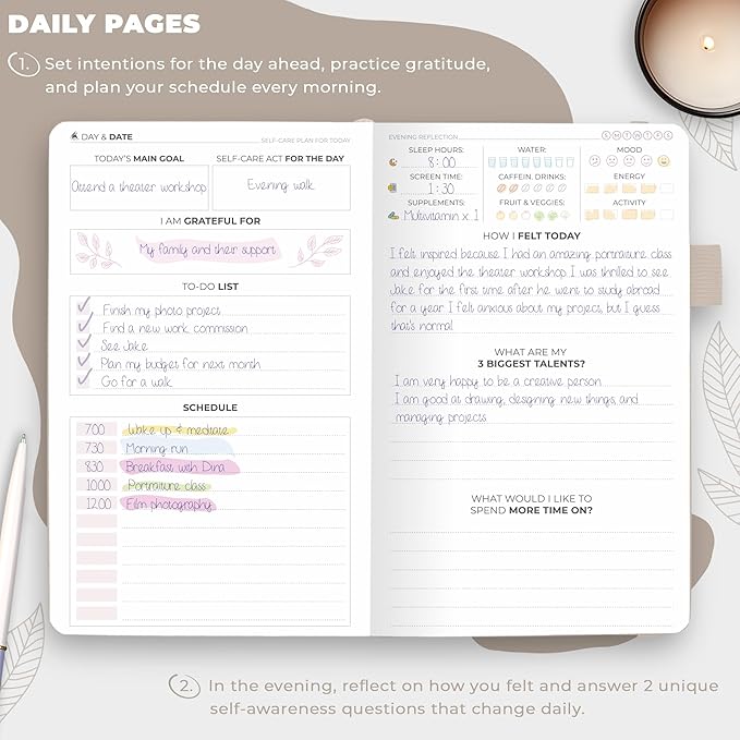 Clever Fox Self-Care Journal Pocket – Daily Reflection Notebook – Mental Health - Image 3