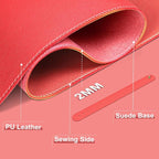 Leather Desk Pad Protector, 39.4' X 17'' Large Mouse Pad, Office Desk Mat - Image 2