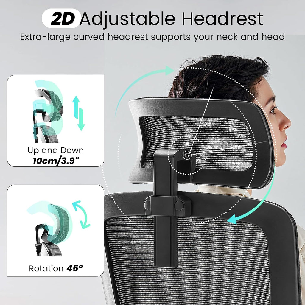 fizzin office chair mesh computer chairs with adjustable, side view