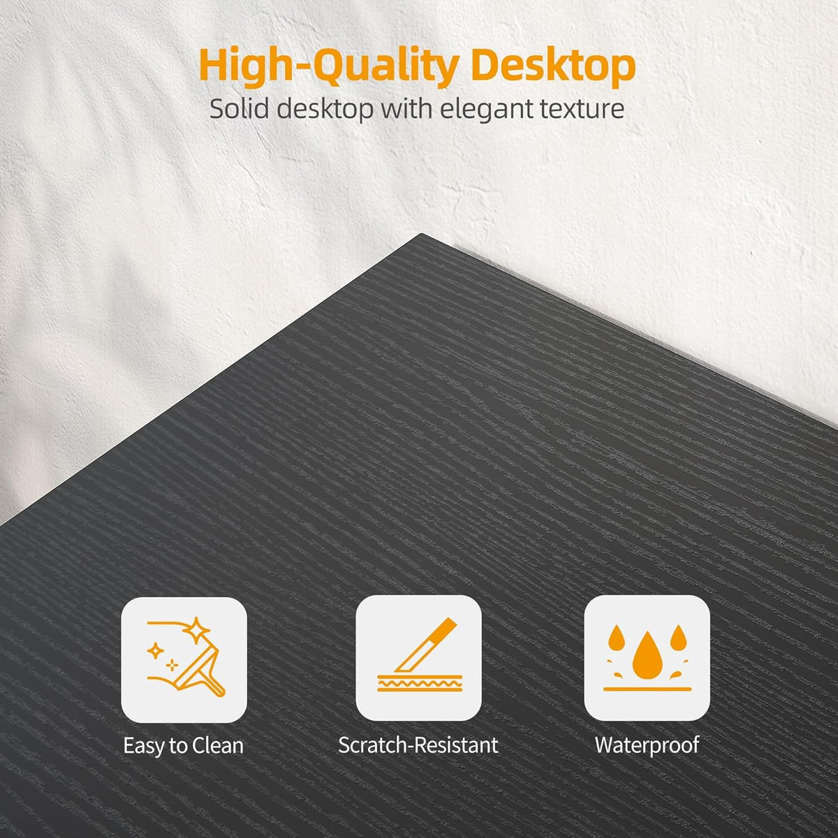 TIQLAB Gaming Desk with Power Outlets - 40 inch L Shaped Computer Desk, Rever...