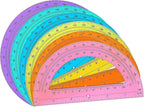 Zonon 6 Pieces Protractors Bulk Plastic 180 Degrees 6 Inch Translucent - Image 8