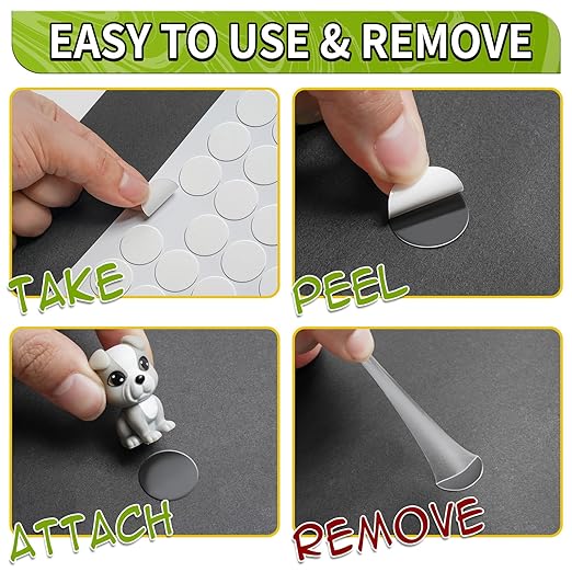 Piteno® 150Pcs Double Sided Adhesive Dots, 1.2" Clear Removable Sticky Adhesive - Image 3