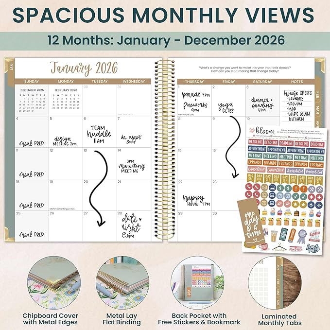 bloom daily planners 2026 Hardcover Calendar Year Goal & Vision Planner - Image 2