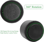 Hennaja Round Leather Art Supply Organizer, Remote Control Holder, 360 Degree - Image 4
