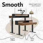 HUANUO Standing Desk with Drawers, 48 Inches Electric Height Adjustable Desk - Image 3