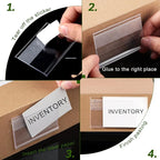 72 Pieces Clear Plastic Adhesive Shelf Tag & Price Label Holders - Image 5
