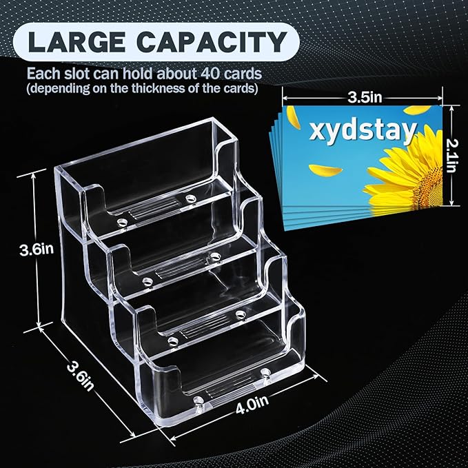 xydstay Acrylic Business Card Holder - Image 4