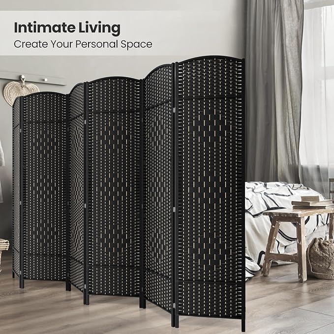 6 Panel Room Divider, 6Ft Folding Privacy Screen, Tall - Image 4