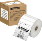 4" x 1" Thermal Labels | 6 Rolls | 15000 Labels | fits Zebra, Offnova Thermal by EcothermProducts