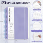ABERLLS Purple Lined Spiral Journal Notebook - Image 2