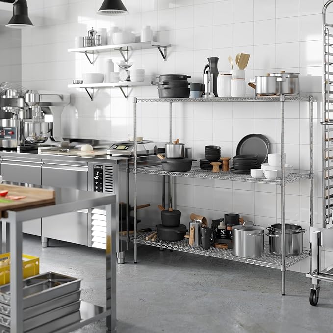 Regal Altair 21" Deep x 54" Wide x 54" Height Wire Shelving Kit | 3-Tier | NSF - Image 7