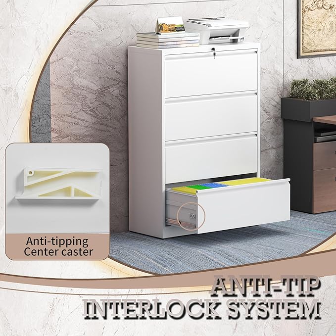 mysteeldepot 4 Drawer Lateral File Cabinet - Image 7