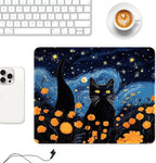 Auhoahsil Mouse Pad, 12 x 10 in Van Gogh Style Cat Theme Computer Mouse Pad - Image 2