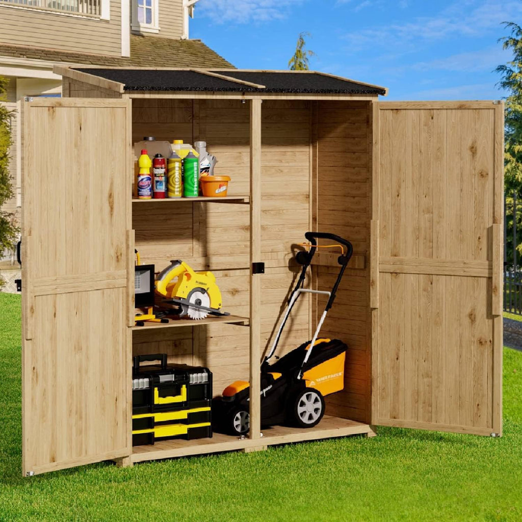 gizoon outdoor cabinet, waterproof roof, double lockable wooden, main product view