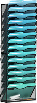 Gawerk 15-Tier Wall File Organizer Hanging Wall File Holder Wall Mount Paper by Gawerk