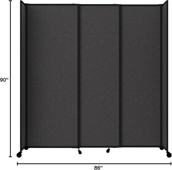 Versare Straightwall Sliding Portable Wall Partition | Freestanding Office - Image 7