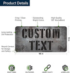 Custom Sign, Custom Street Sign, 11 Font Colors, 13 Font Styles, 4 Hole Options - Image 6