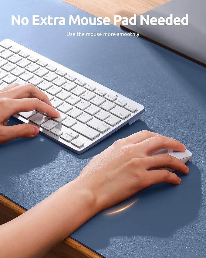 YSAGi Leather Desk Protector, Office Mat, Large Mouse Pad, Non-Slip PU Leather - Image 3