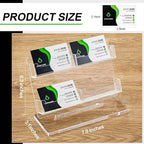 Dunzoom Business Card Holder for Desk 4 Slots Clear Gift Card Display Acrylic - Image 2