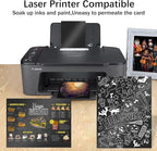 24 Sheets Black Shimmer Cardstock 8.5 x 11 Metallic Paper, Goefun 80lb Card - Image 4