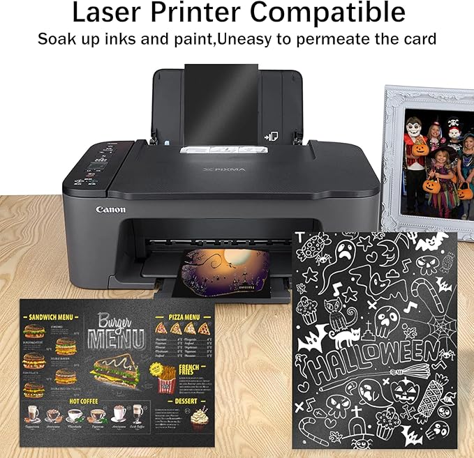 24 Sheets Black Shimmer Cardstock 8.5 x 11 Metallic Paper, Goefun 80lb Card - Image 4