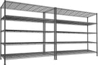 REIBII 45.8''W Steel Wire Shelving Unit, 5 Tier Adjustable Metal Storage Shelves by REIBII