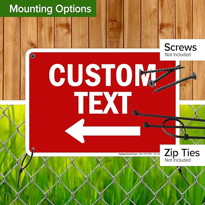 My Sign Center Custom Left Arrow, 7x10 Inches, Simple Style, Arrow Left - Image 5