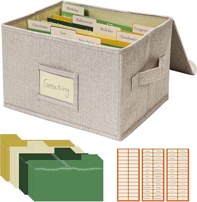 Vienrose Greeting Card Organizer Storage Box by Vienrose