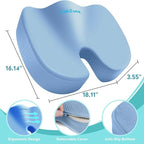 Office Chair Seat Cushion, Cooling Gel Enhanced Memory Foam Cushion - Image 3
