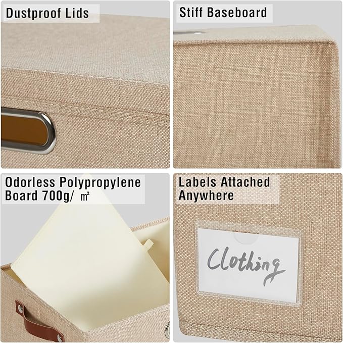 Roobyl 17" Large Collapsible Storage Bins - Image 5