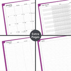 Monthly Planner 2027-2031, 5-Year Calendar Planner 2027-2031, Jan 2027 – Dec 2031, 8.5 x 11 In, Ruled Spread, Flexible Cover, Spiral Wirebound, Pocket, 60 Coated Monthly Tabs, Notes ＆ Habit Tracker, A4 Planner, Purple