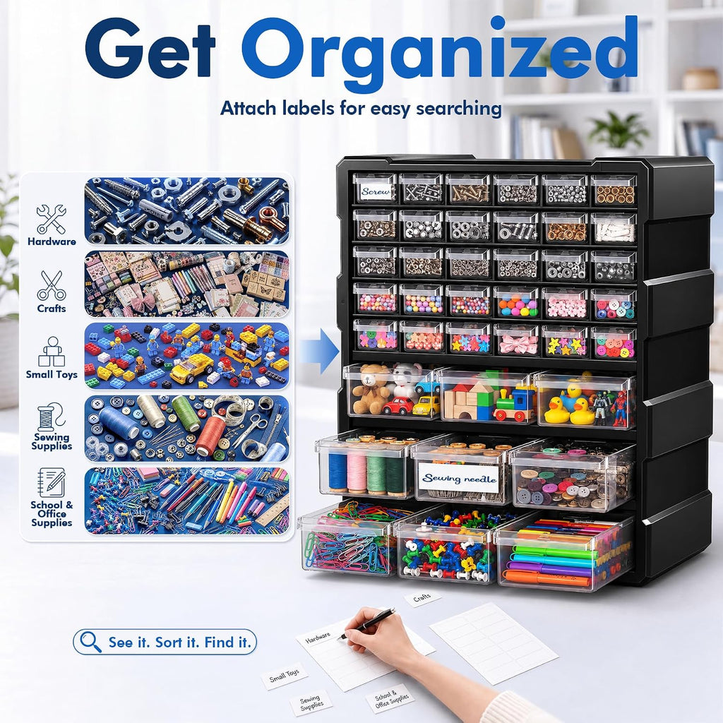 drawer organizer craft organizers and storage with dividers, side view