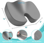 Office Chair Seat Cushion, Cooling Gel Enhanced Memory Foam Cushion - Image 3