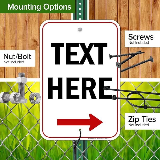 Custom Arrow, Custom Directional Sign, Right Arrow, 12x18 Inches, Rust Free - Image 5
