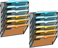 SUPEASY Wall File Organizer Mesh Office Mail Holder, Hanging Wall Organizer