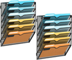 SUPEASY Wall File Organizer Mesh Office Mail Holder, Hanging Wall Organizer