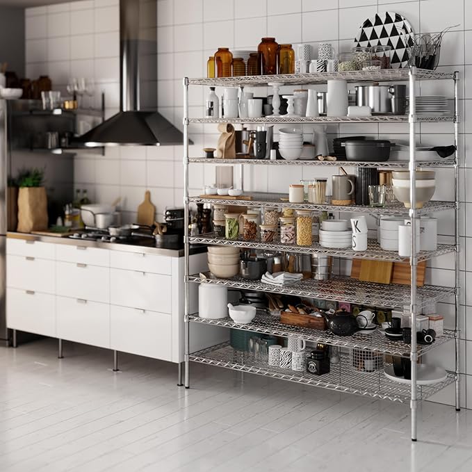 Regal Altair 24" Deep x 60" Wide x 74" Height Wire Shelving Kit | 8-Tier | NSF - Image 6