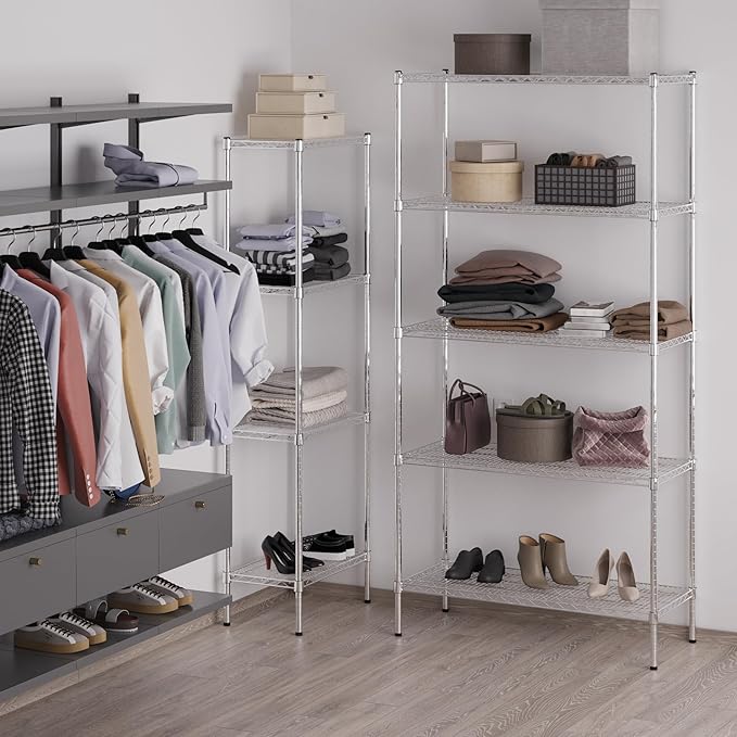 Regal Altair 18" Deep x 42" Wide x 86" Height Wire Shelving Kit | 5-Tier | NSF - Image 5