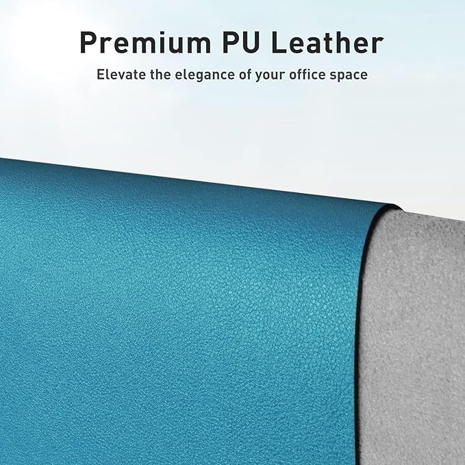 Aothia Leather Desk Pad Protector, Office Desk Mat, Large Mouse Pad, Non-Slip - Image 2