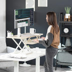 VIVO 42 inch Desk Converter, K Series, Height Adjustable Sit to Stand Riser - Image 9