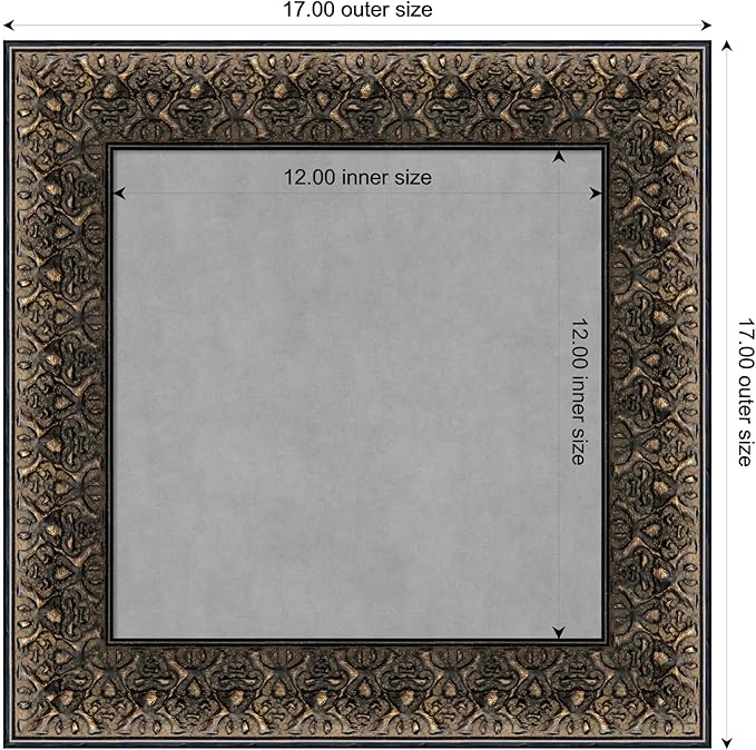 Amanti Art Black Framed Magnetic Board 17x17 X-Small Vision Board - Image 4