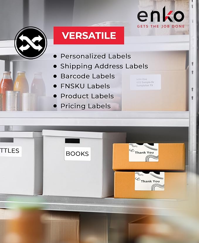 enKo Address, Shipping & Barcode Labels 30256 Compatible - Image 4