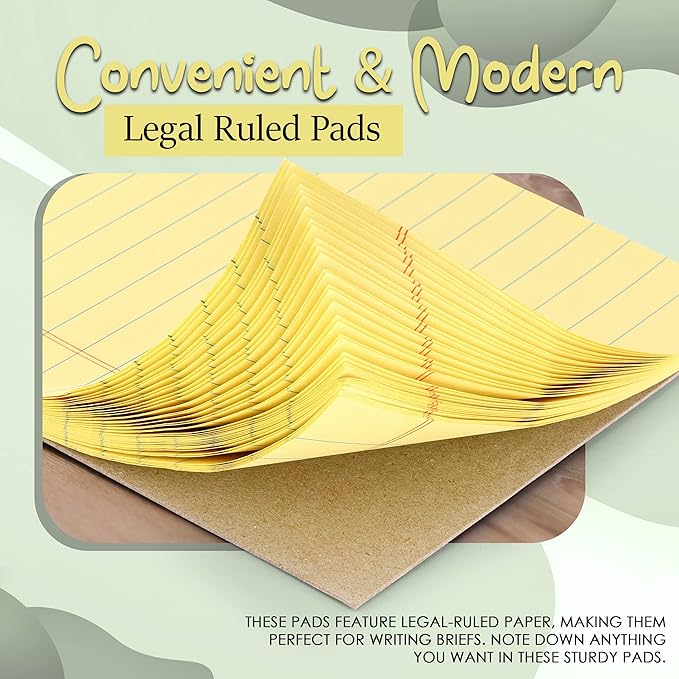 Emraw Jr. Legal pad, Small Note Pads Legal Ruled Writing Pad. Perforated Edge. - Image 6