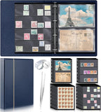 Lewtemi Stamp Collecting Albums Set Stamp Collection Book Include 20 Pages by Lewtemi