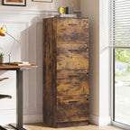 devaise 4 drawer wood file cabinet for home shown in use