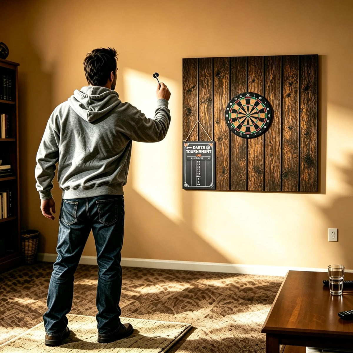 Felt Dart Board Wall Protector Foldable Cork Alternative Backing Board, 35.4x...