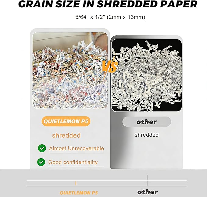 QUIETLEMON 150 Sheet Paper Shredder Heavy Duty, Micro Cut and CDs/Cards - Image 3