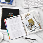 Indeme 2027 Planner - 2027 Monthly Planner, Monthly Calendar 2027 | 9" x 11", Jan 2027 - Dec 2027, Large, Twin-wire Binding, 12 Months Tabs, Holidays, Two-Sided Pocket, Thick Paper