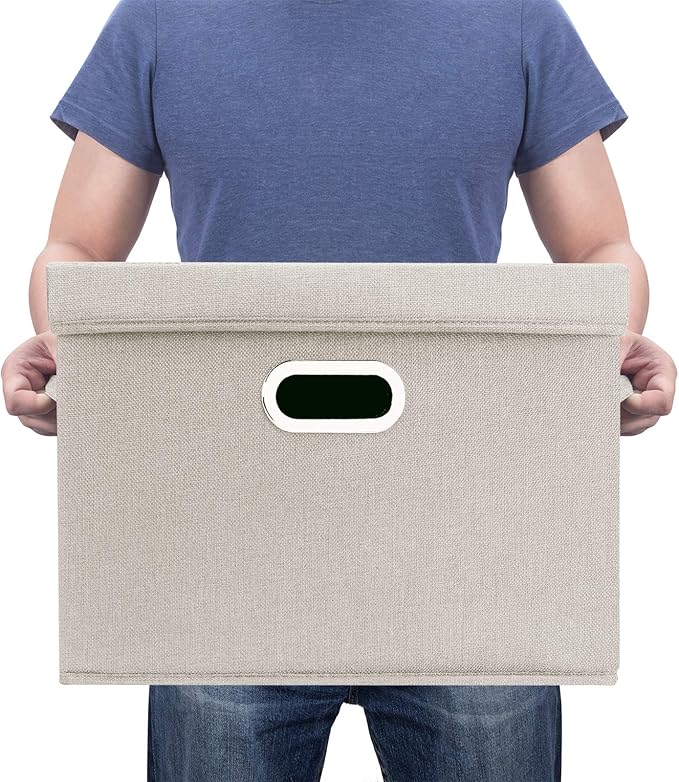 TYEERS Large Storage Bins with Lids, Collapsible, Fabric Storage Boxes - Image 6
