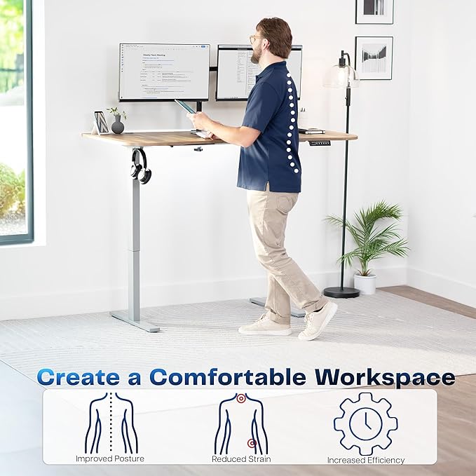 VIVO Electric 63 x 32 in Standing Desk, Memory Height Adjustment, 1B Series - Image 4
